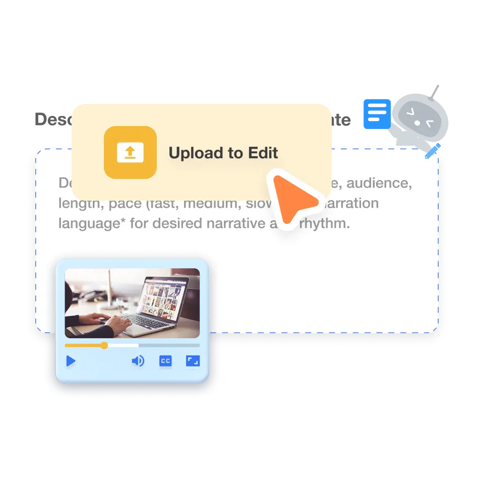 Upload your videos to Visla video cloud storage by dragging and dropping files or selecting them manually.
